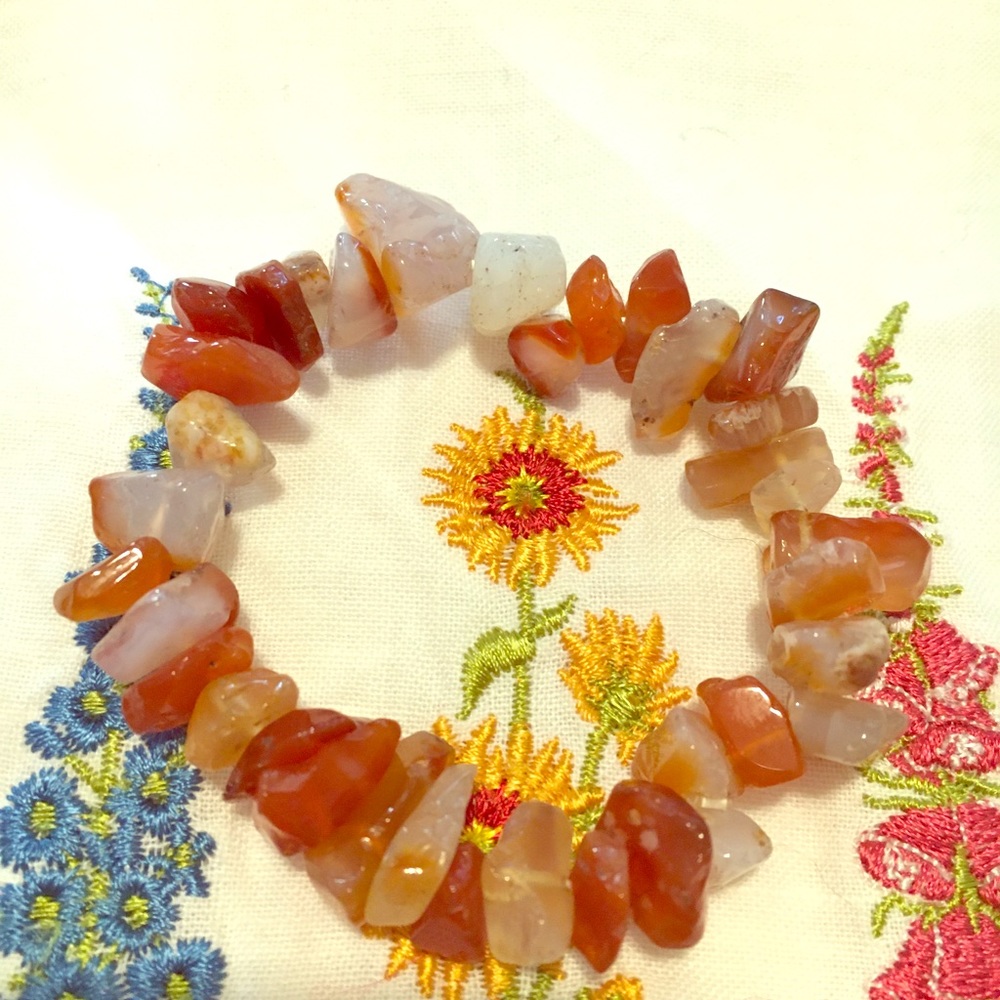 Carnelian Bracelet, Stone of Hope & Happiness.